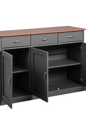 NORDIC LIVING COLLECTION Luzerna 4.1 byr� i gr� sepia med 3 d�rrar och 3 l�dor