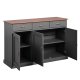 NORDIC LIVING COLLECTION Luzerna 4.1 byr� i gr� sepia med 3 d�rrar och 3 l�dor