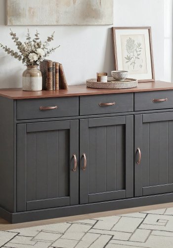 NORDIC LIVING COLLECTION Luzerna 4.1 byr� i gr� sepia med 3 d�rrar och 3 l�dor