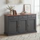NORDIC LIVING COLLECTION Luzerna 4.1 byr� i gr� sepia med 3 d�rrar och 3 l�dor