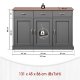 NORDIC LIVING COLLECTION Luzerna 4.1 byr� i gr� sepia med 3 d�rrar och 3 l�dor