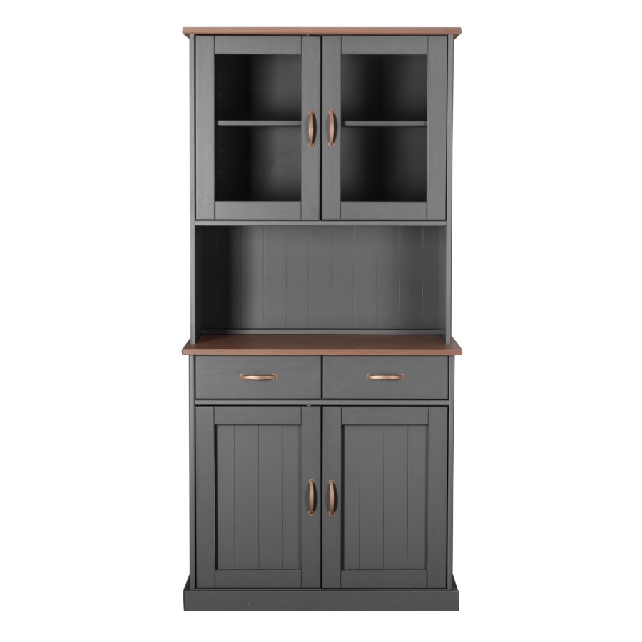 NORDIC LIVING COLLECTION Buffet Luzerna-5.1. gr�-sepia med 4 d�rer og 2 skuffer