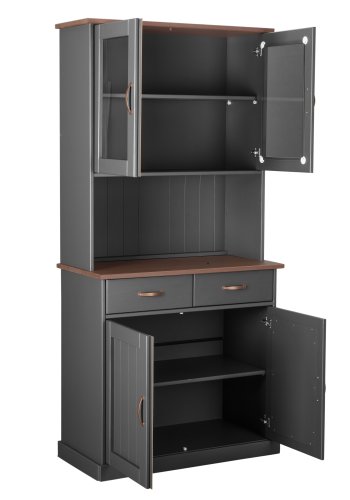 NORDIC LIVING COLLECTION Buffet Luzerna-5.1. gr�-sepia med 4 d�rer og 2 skuffer