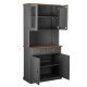 NORDIC LIVING COLLECTION Buffet Luzerna-5.1. gr�-sepia med 4 d�rer og 2 skuffer