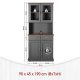 NORDIC LIVING COLLECTION Buffet Luzerna-5.1. gr�-sepia med 4 d�rer og 2 skuffer