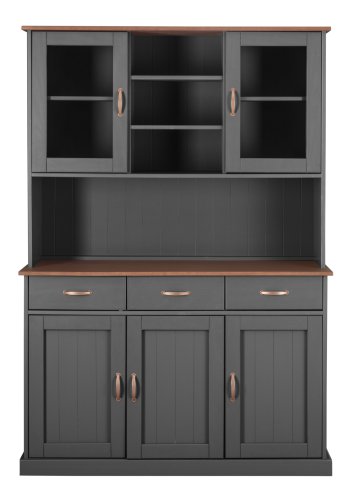 NORDIC LIVING COLLECTION Buffet Luzerna-6.1. gr�-sepia med 5 d�rer og 3 skuffer