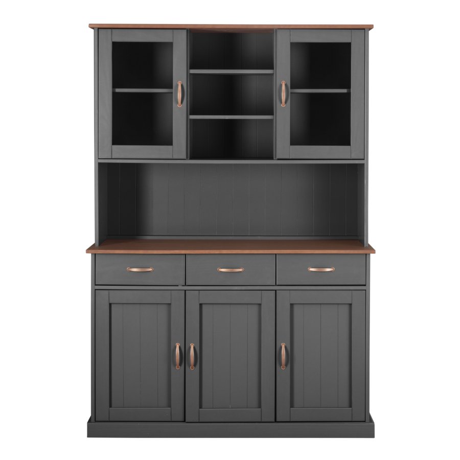 NORDIC LIVING COLLECTION Buffet Luzerna-6.1. gr�-sepia med 5 d�rer og 3 skuffer