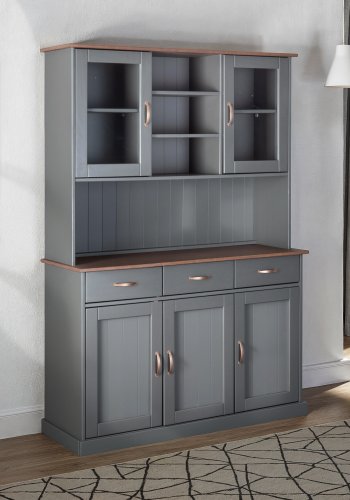 NORDIC LIVING COLLECTION Buffet Luzerna-6.1. gr�-sepia med 5 d�rer og 3 skuffer