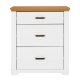 NORDIC LIVING COLLECTION Maluno kommode med 3 skuffer laget av heltre og malt hvit