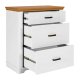 NORDIC LIVING COLLECTION Maluno kommode med 3 skuffer laget av heltre og malt hvit