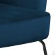ACT NORDIC Melissa Loungesessel, mit Armlehnen – marineblaues Polyester und schwarzes Metall
