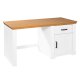 NORDIC LIVING COLLECTION Maluno skrivbord med 1 d&ouml;rr och 1 l�da tillverkat av massivt tr&auml;, vitlackerat