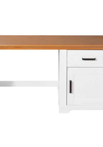 NORDIC LIVING COLLECTION Maluno skrivbord med 1 d&ouml;rr och 1 l�da tillverkat av massivt tr&auml;, vitlackerat