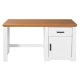 NORDIC LIVING COLLECTION Maluno skrivbord med 1 d&ouml;rr och 1 l�da tillverkat av massivt tr&auml;, vitlackerat