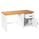 NORDIC LIVING COLLECTION Maluno skrivbord med 1 d&ouml;rr och 1 l�da tillverkat av massivt tr&auml;, vitlackerat