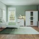 NORDIC LIVING COLLECTION Maluno skrivbord med 1 d&ouml;rr och 1 l�da tillverkat av massivt tr&auml;, vitlackerat