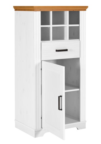 NORDIC LIVING COLLECTION Maluno kommode med 1 d�r og 1 skuff i heltre, hvitlakkert