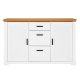 NORDIC LIVING COLLECTION Maluno kommode med 2 d�rer og 3 skuffer i heltre, hvitlakkert