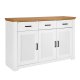 NORDIC LIVING COLLECTION Maluno kommode med 3 d�rer og 3 skuffer i heltre, hvitlakkert