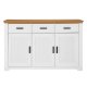 NORDIC LIVING COLLECTION Maluno kommode med 3 d�rer og 3 skuffer i heltre, hvitlakkert