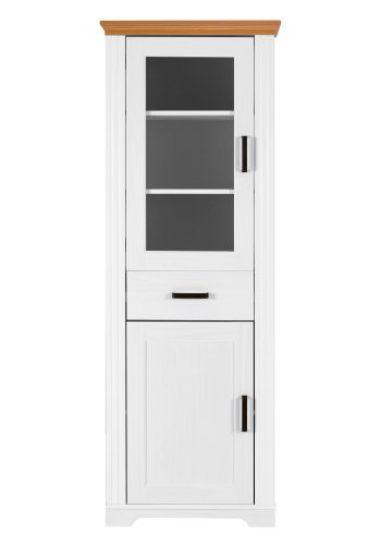 NORDIC LIVING COLLECTION Maluno s�ylevitrineskap med 2 d�rer og 1 skuff laget av heltre, hvitlakkert