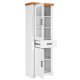 NORDIC LIVING COLLECTION Maluno s�ylevitrineskap med 2 d�rer og 1 skuff laget av heltre, hvitlakkert