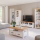 NORDIC LIVING COLLECTION Maluno s�ylevitrineskap med 2 d�rer og 1 skuff laget av heltre, hvitlakkert