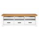 NORDIC LIVING COLLECTION  TV-sk�p Maluno vit med 3 l�dor i massivt tr&auml;, vitlackerad