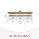 NORDIC LIVING COLLECTION  TV-sk�p Maluno vit med 3 l�dor i massivt tr&auml;, vitlackerad