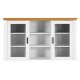 NORDIC LIVING COLLECTION Maluno vitrineskap med 2 d�rer og hyller laget av heltre, hvitlakkert