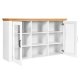 NORDIC LIVING COLLECTION Maluno vitrineskap med 2 d�rer og hyller laget av heltre, hvitlakkert
