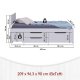 NORDIC LIVING COLLECTION 1 skuff, 2 skuffer, laget av heltre furu