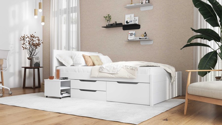 NORDIC LIVING COLLECTION 1 skuff, 2 skuffer, laget av heltre furu