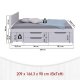 NORDIC LIVING COLLECTION 2 skuffer, 4 skuffer, laget av heltre furu