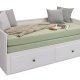 NORDIC LIVING COLLECTION Palino utdragbar s&auml;ng 90x200 cm vit inkl. ribbotten med 2-i-1 utdragbar liggyta, tillverkad av h�llbart massivt tr&auml; och med 2 l�dor