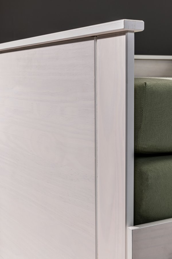 NORDIC LIVING COLLECTION Palino utdragbar s&auml;ng 90x200 cm vit inkl. ribbotten med 2-i-1 utdragbar liggyta, tillverkad av h�llbart massivt tr&auml; och med 2 l�dor