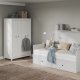 NORDIC LIVING COLLECTION Palino utdragbar s&auml;ng 90x200 cm vit inkl. ribbotten med 2-i-1 utdragbar liggyta, tillverkad av h�llbart massivt tr&auml; och med 2 l�dor
