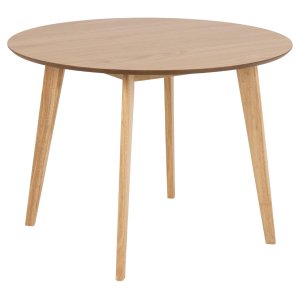 ACT NORDIC Roxby spisebord, rund - natur egefiner og gummitr (105)