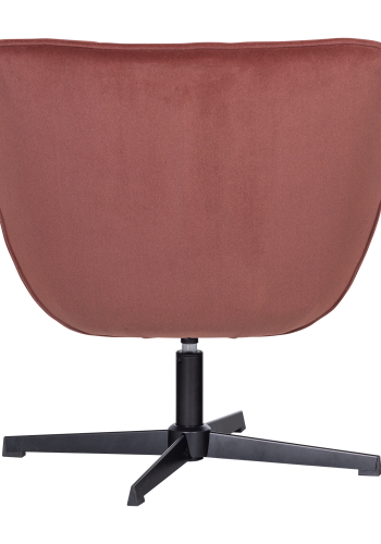 WOOOD Wibo svingstol matt fl�yel brun/r�d [Fsc]