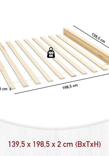NORDIC LIVING COLLECTION Upprullbar ribbotten f&ouml;r s&auml;ngar med en liggyta p� 140x200 cm.