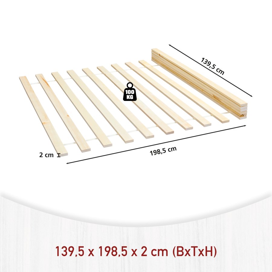 NORDIC LIVING COLLECTION Upprullbar ribbotten f&ouml;r s&auml;ngar med en liggyta p� 140x200 cm.