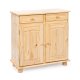 NORDIC LIVING COLLECTION Pamina sk&auml;nk med 2 d&ouml;rrar och 2 l�dor, f&auml;rgl&ouml;s