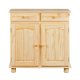 NORDIC LIVING COLLECTION Pamina sk&auml;nk med 2 d&ouml;rrar och 2 l�dor, f&auml;rgl&ouml;s
