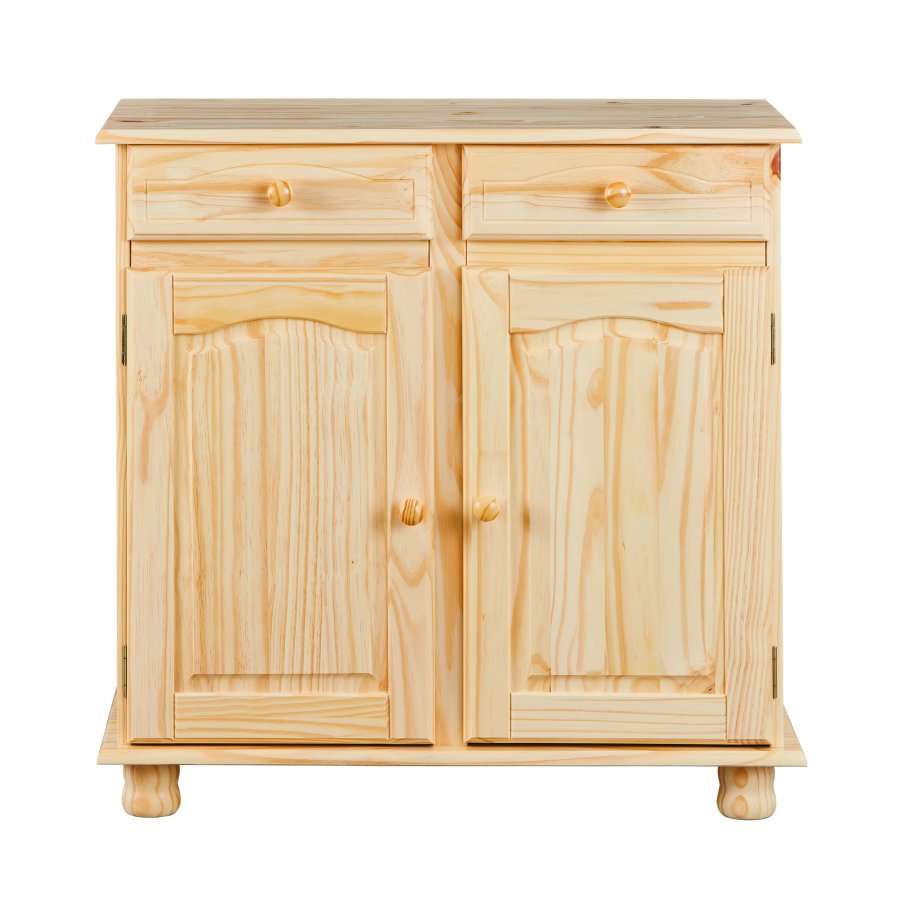 NORDIC LIVING COLLECTION Pamina sk&auml;nk med 2 d&ouml;rrar och 2 l�dor, f&auml;rgl&ouml;s