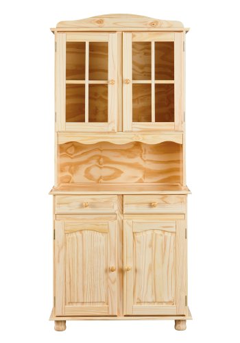 NORDIC LIVING COLLECTION Vitrineskap med 2 d�rer i Alicante-furu, fargel�s