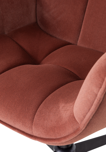 WOOOD Wibo svingstol matt fl�yel brun/r�d [Fsc]