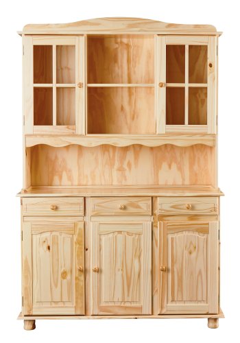 NORDIC LIVING COLLECTION Toscana vitrineskap med 3 skuffer og 5 hyller bak 5 d�rer