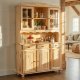 NORDIC LIVING COLLECTION Toscana vitrineskap med 3 skuffer og 5 hyller bak 5 d�rer