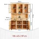 NORDIC LIVING COLLECTION Toscana vitrineskap med 3 skuffer og 5 hyller bak 5 d�rer
