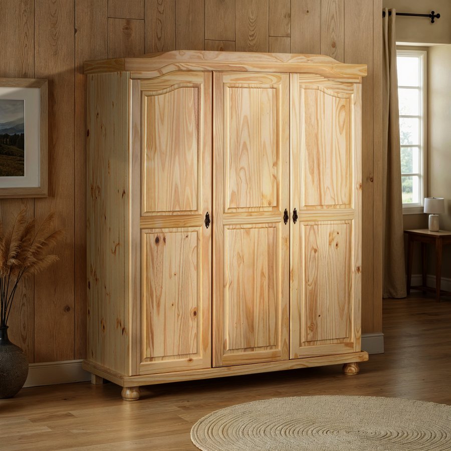 NORDIC LIVING COLLECTION Tr�dg�rdssk�p Bern 3-d�rrars naturfuru massivt tr�